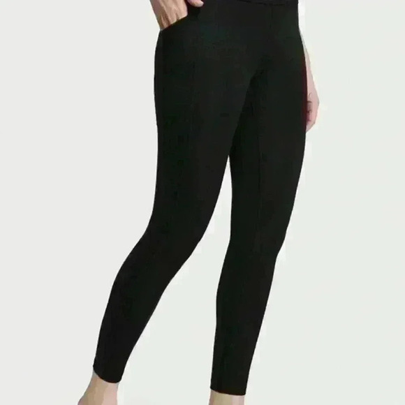 VICTORIA'S SECRET Essential Pocket Leggings High Rise Cotton Black Size S - Picture 4 of 9